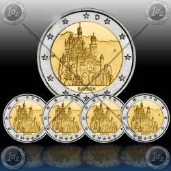 2 EVRO NEMČIJA (A,D,F,G,J) 2012 (BAVARIA - BAYERN) 2 EVRO NEMČIJA (A,D,F,G,J) 2012 (BAVARIA - BAYERN)